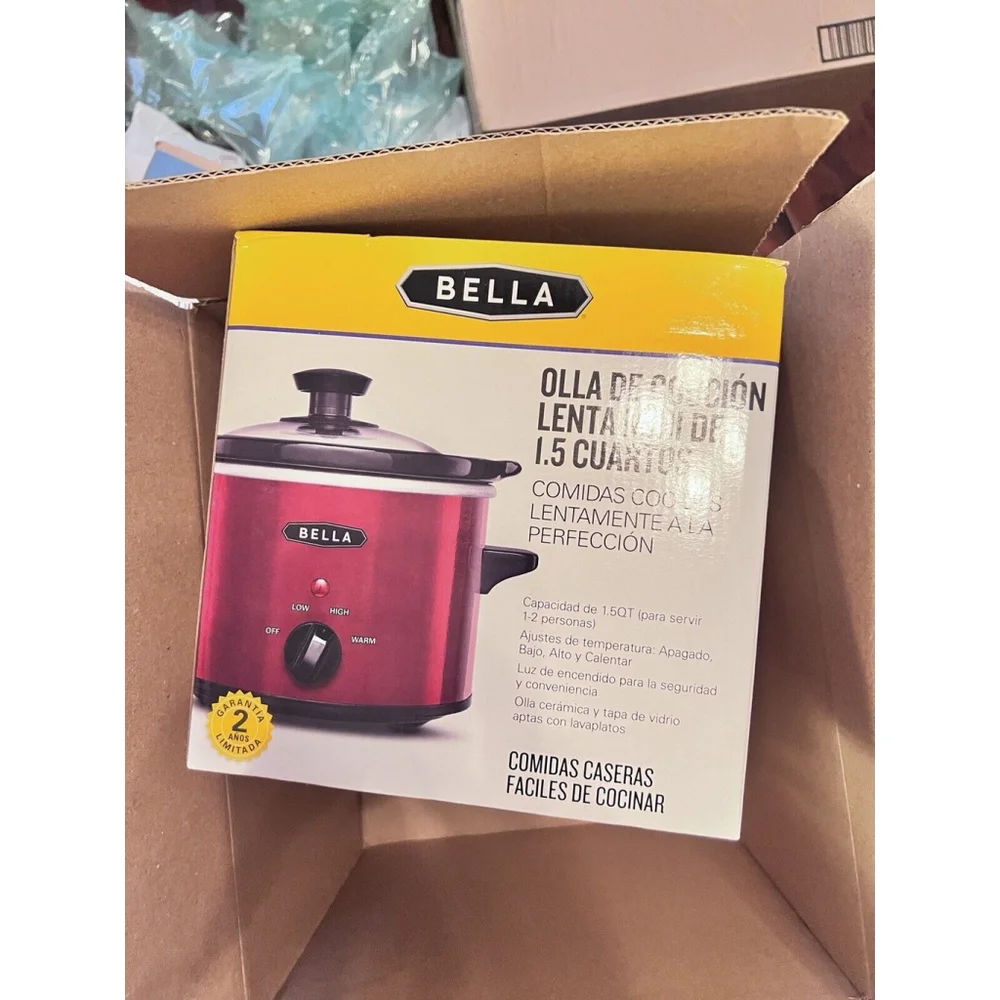 1.5 QT Bella PLAID Slow Cooker (new without barcode) UNIQUE COLOR